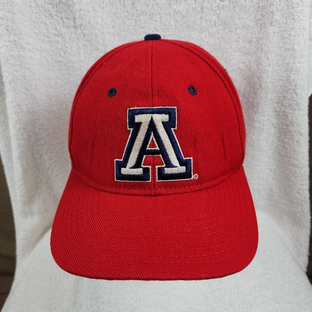 Vintage Zephyr Wildcats Minor League Hat Fitted 7 1/2 Red A Logo 90s Mens Cap